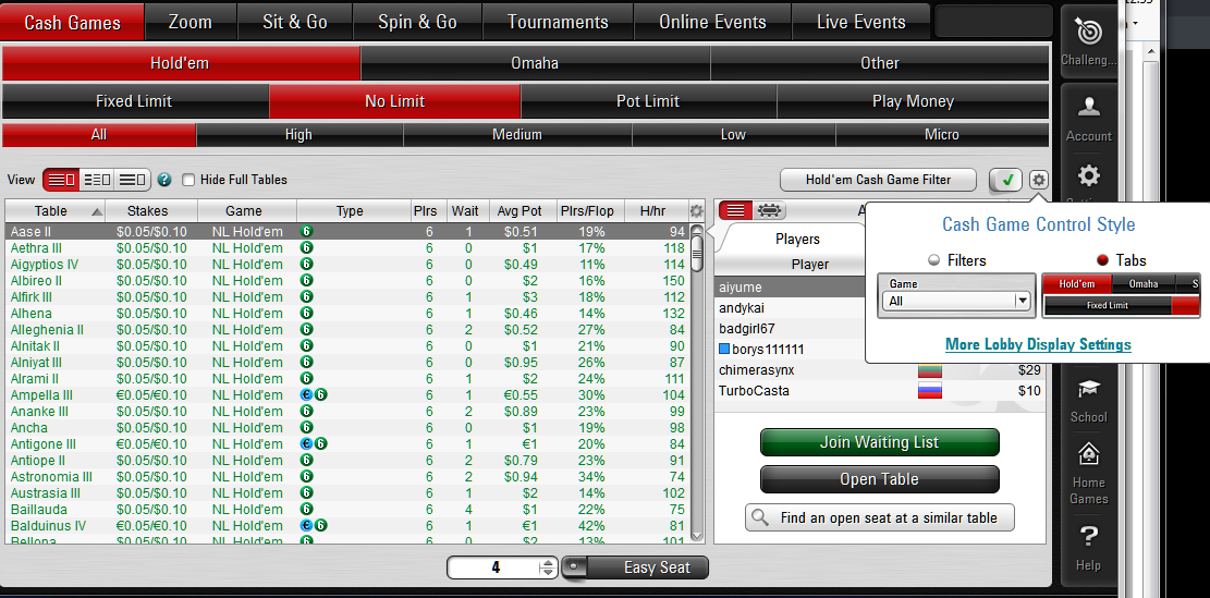 Holdem manager 1 einstellen